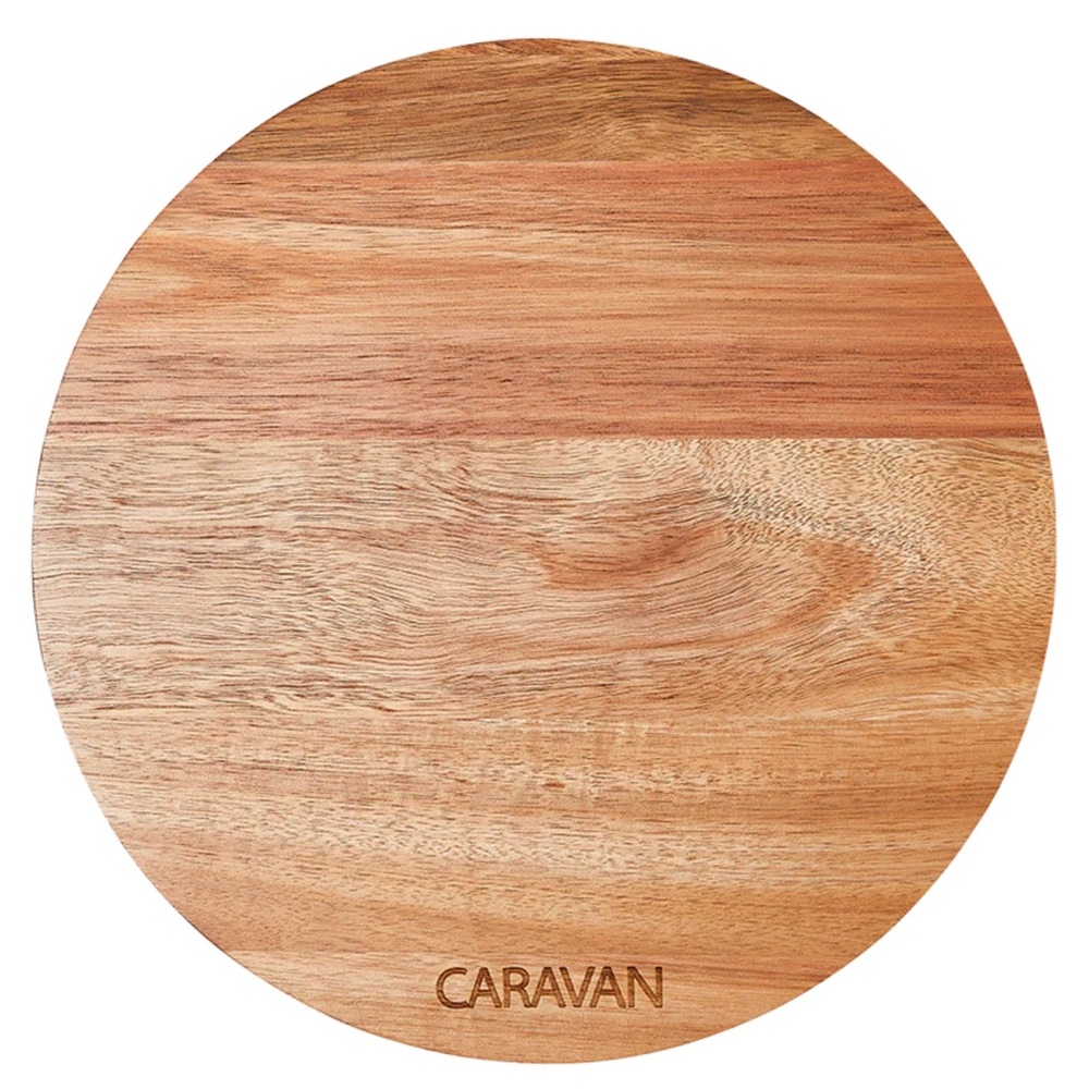 NWT Caravan Acacia Wood Rotating Lazy Susan, Orig $68- - Picture 2 of 5